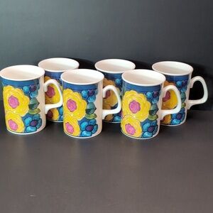Vintage 1994 Royal Doulton Expressions lot of 6 Fine Bone China Cups.